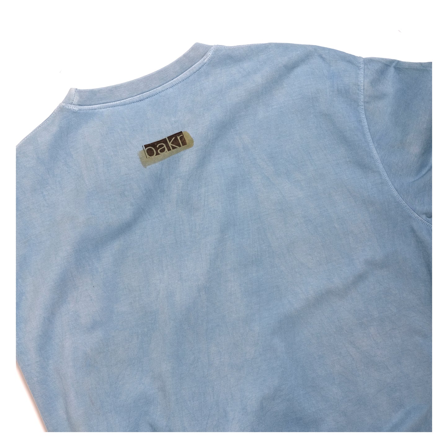 oversized organic cotton printed t-shirt in light indigo