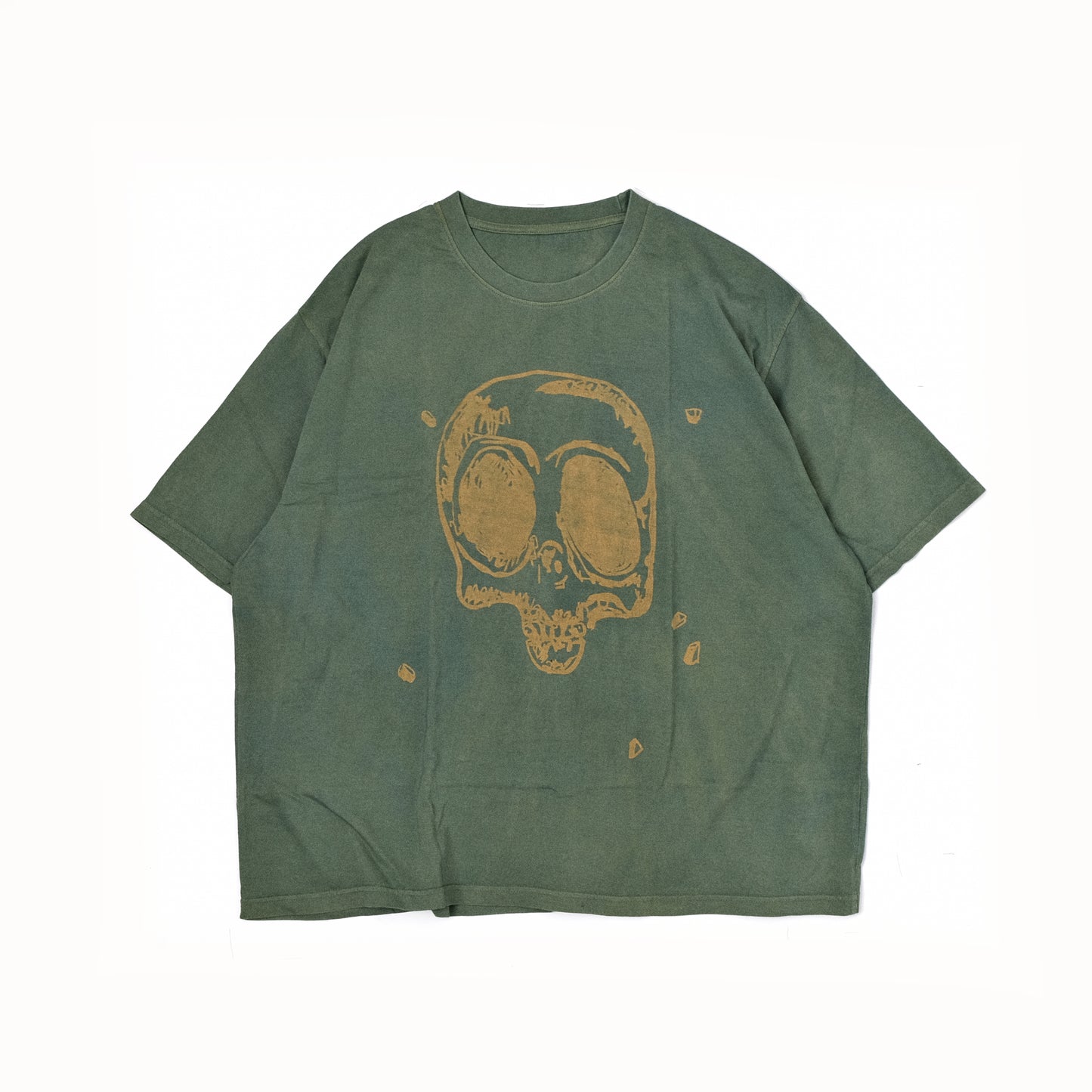 Skull head in forest green