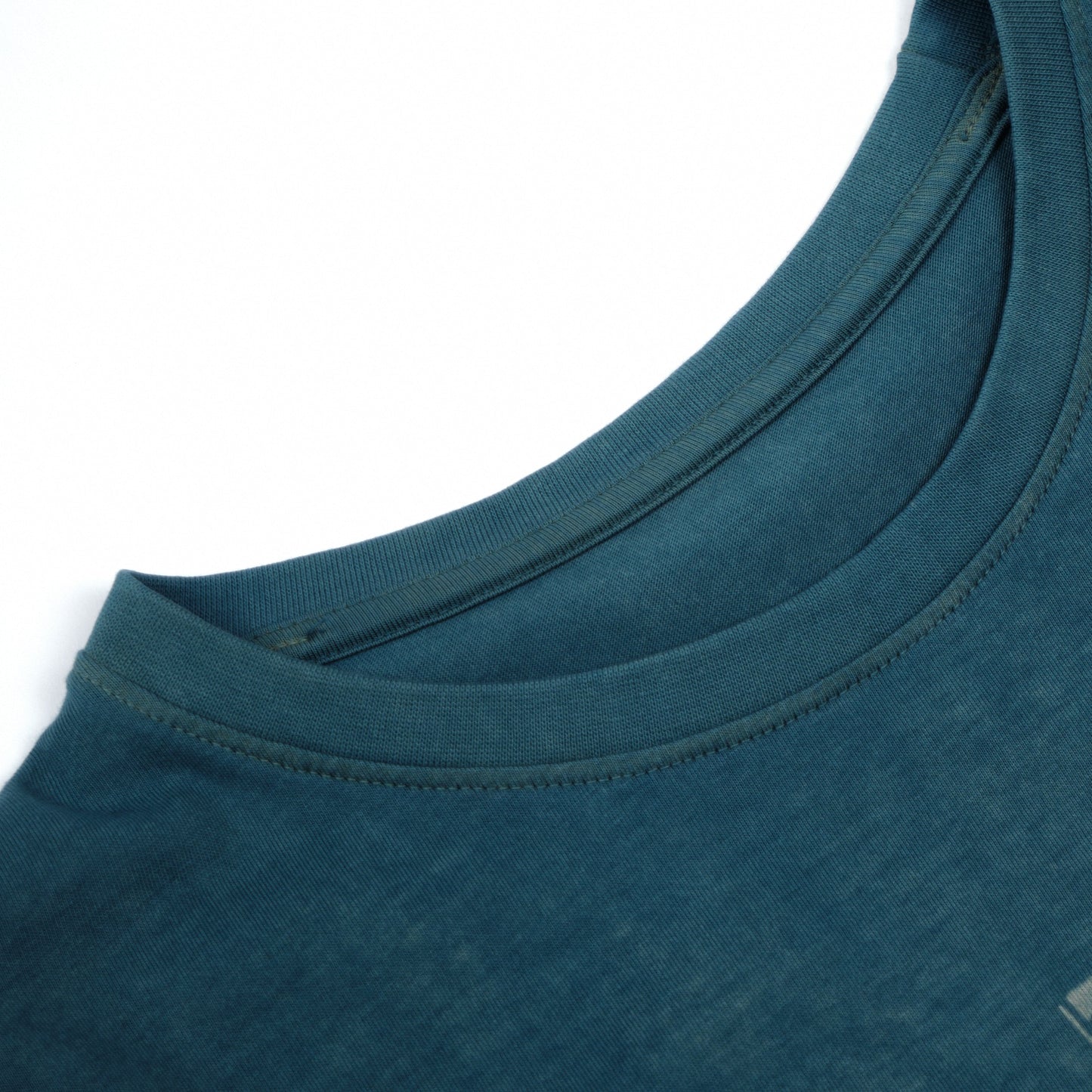 oversized organic cotton printed t-shirt in forest teal