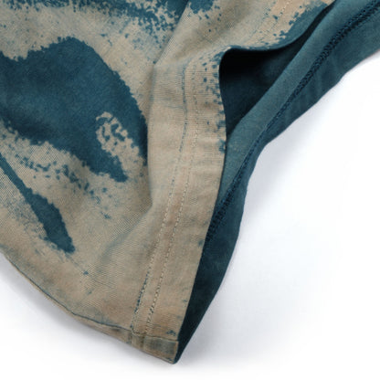 oversized organic cotton printed t-shirt in forest teal