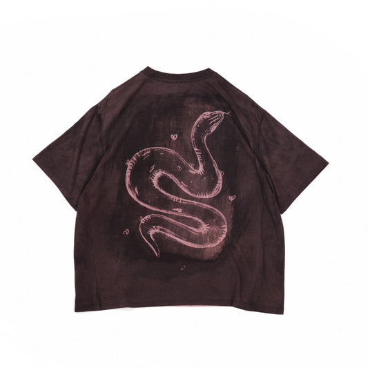 oversized organic cotton t-shirt in rust pink