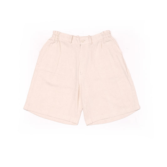plain unisex shorts in ecru